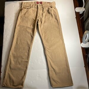 Lucky Brand 361 Vintage Straight Men’s Beige Tan Corduroy Pants 34/32